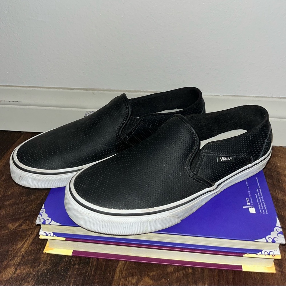 Perf Leather Slip-On Vans